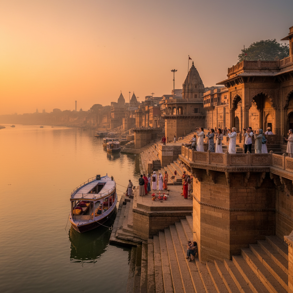 Ganges river at dawn